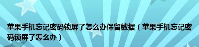 手机屏幕锁破解方法揭秘（了解手机屏幕锁破解的实用方法）