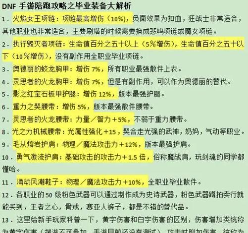 dnf什么装备是白字？白字装备的识别方法是什么？